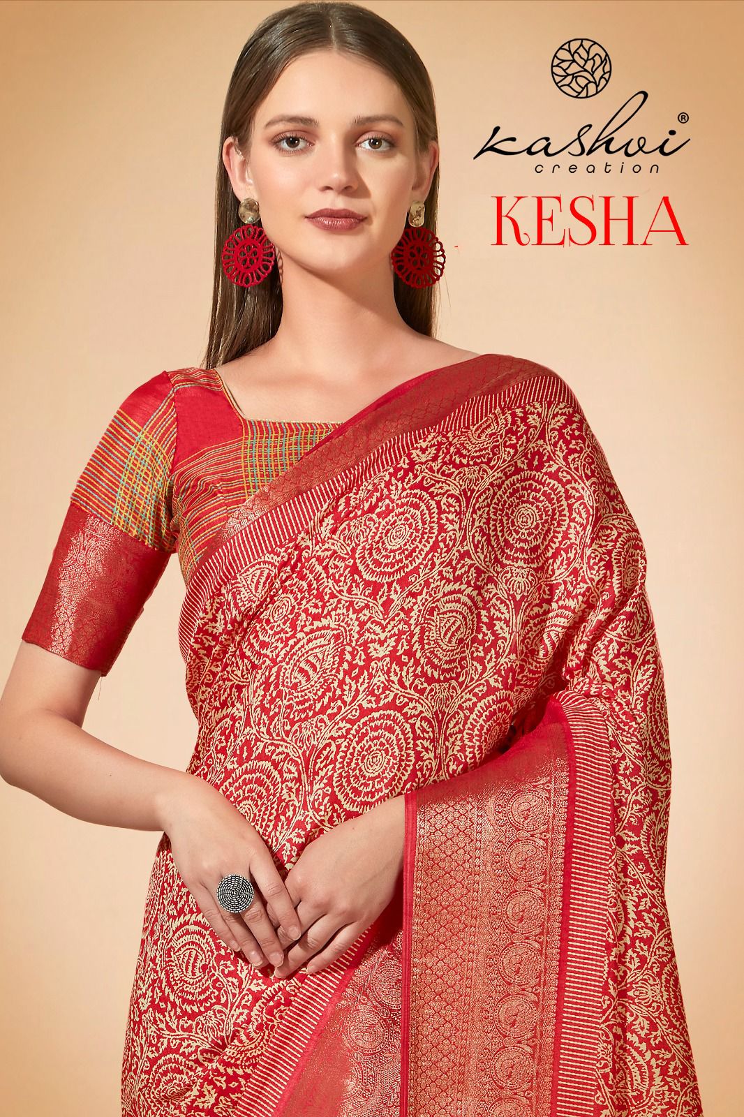 lt kashvi creation kesha dola decent look saree catalog