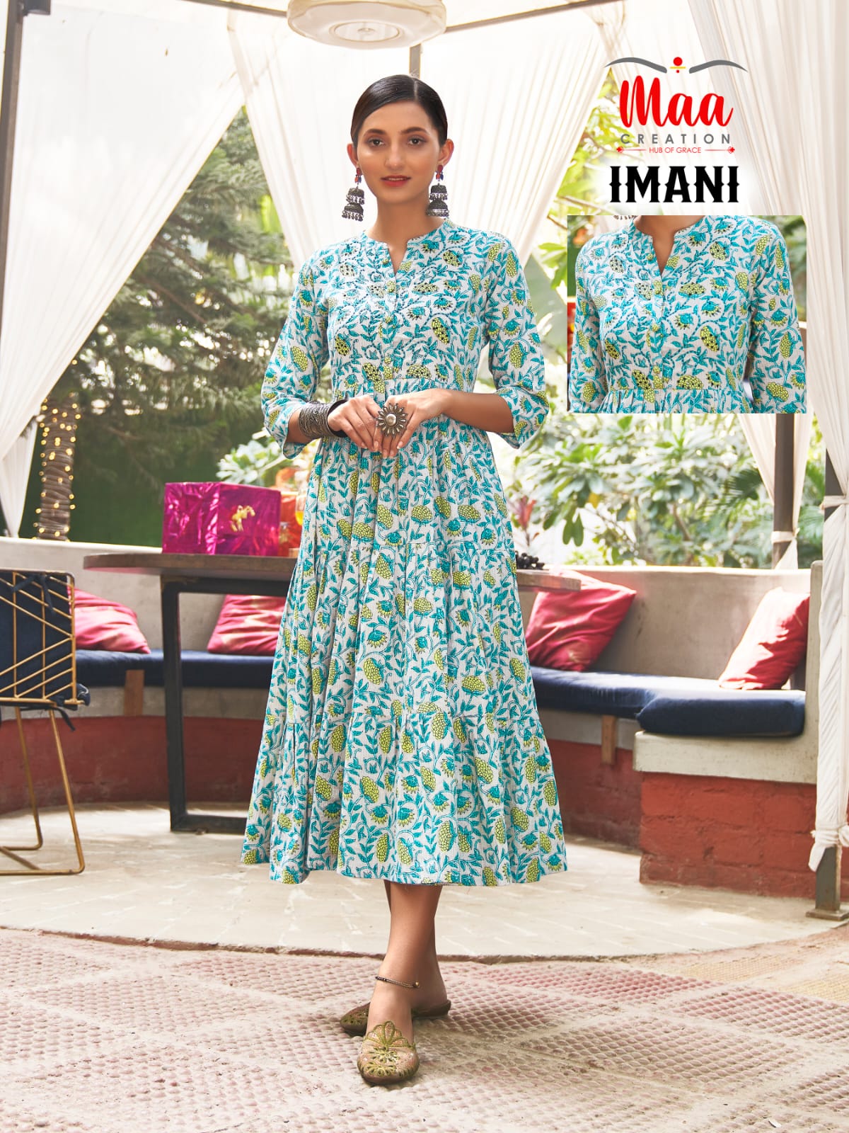 maa creation imani cotton exclusive look kurti size set