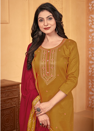 panch ratna nimrit jam silk gorgeous look salwar suit catalog