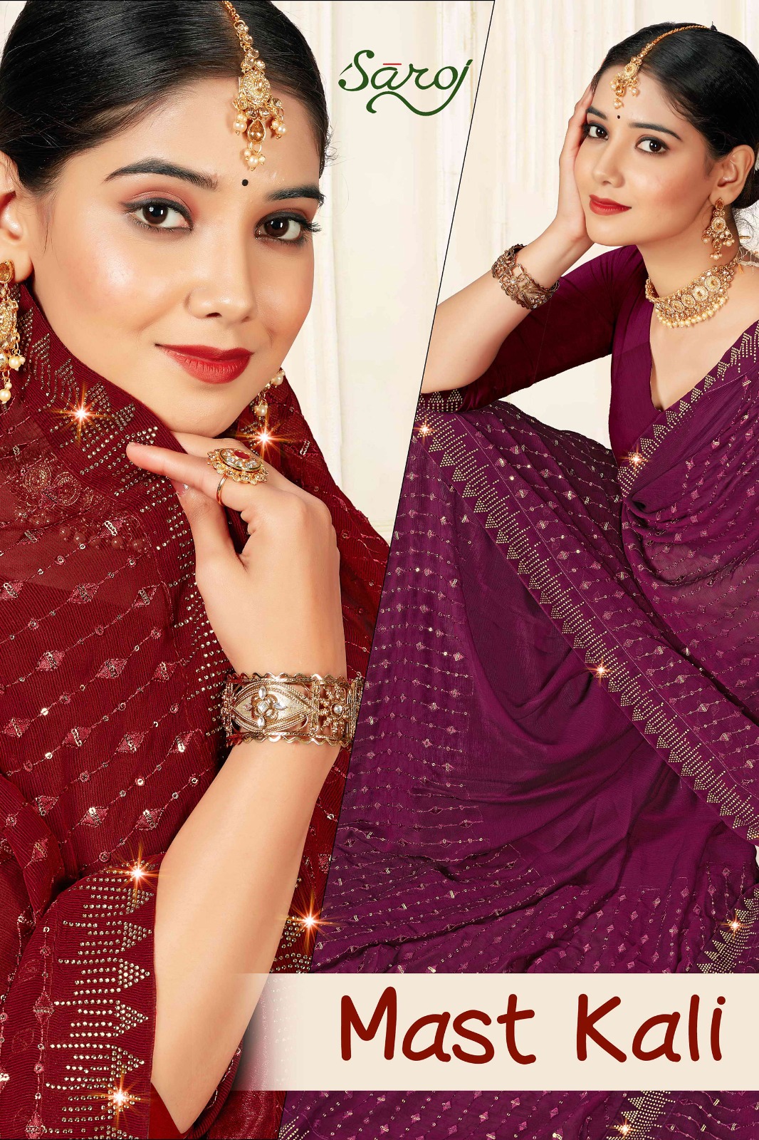 saroj saree mast kali georgette innovative look saree catalog