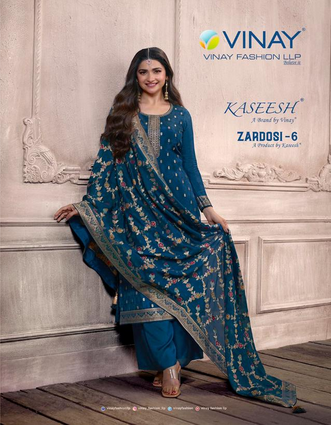 vinay fashion kaseesh zardosi vol 6 innovative look salwar suit catalog