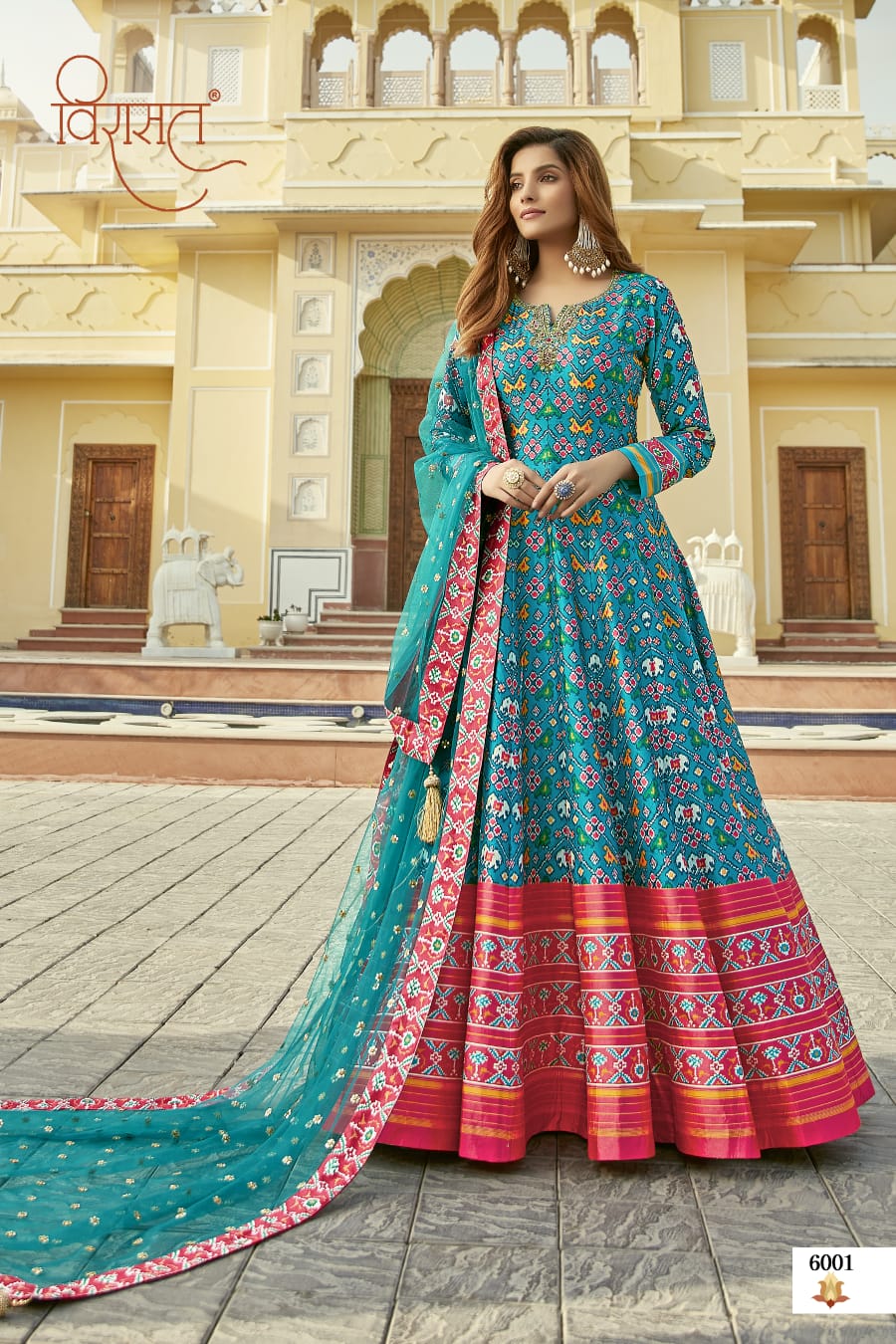 virasat padmasundari silk gorgeous look gown catalog