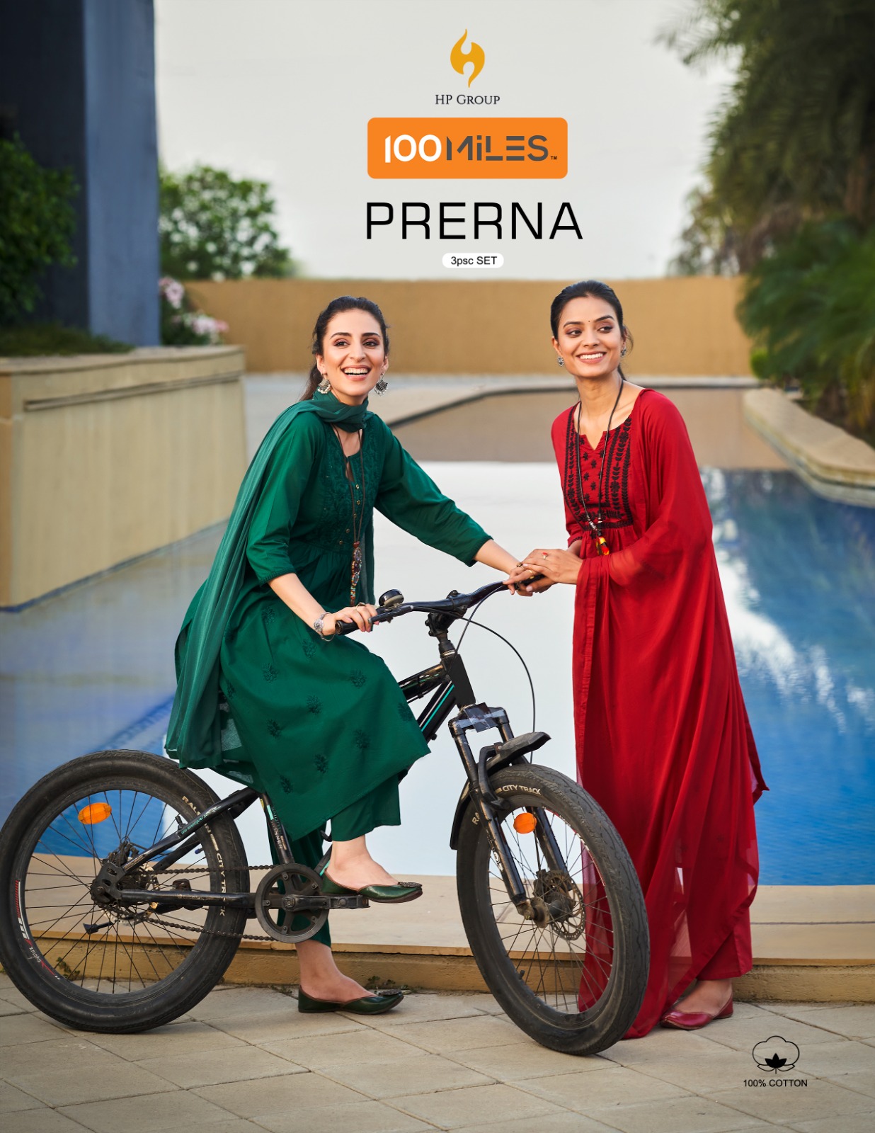 100 miles prerna cotton decent look top pant with dupatta catalog