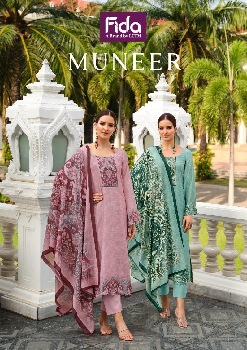 Fida ruhi munner cotton linen exclusive look salwar suit catalog