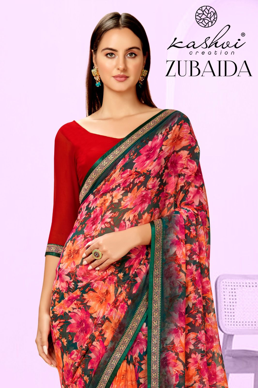 lt kashvi creation zubaida georgette exclusive print saree catalog