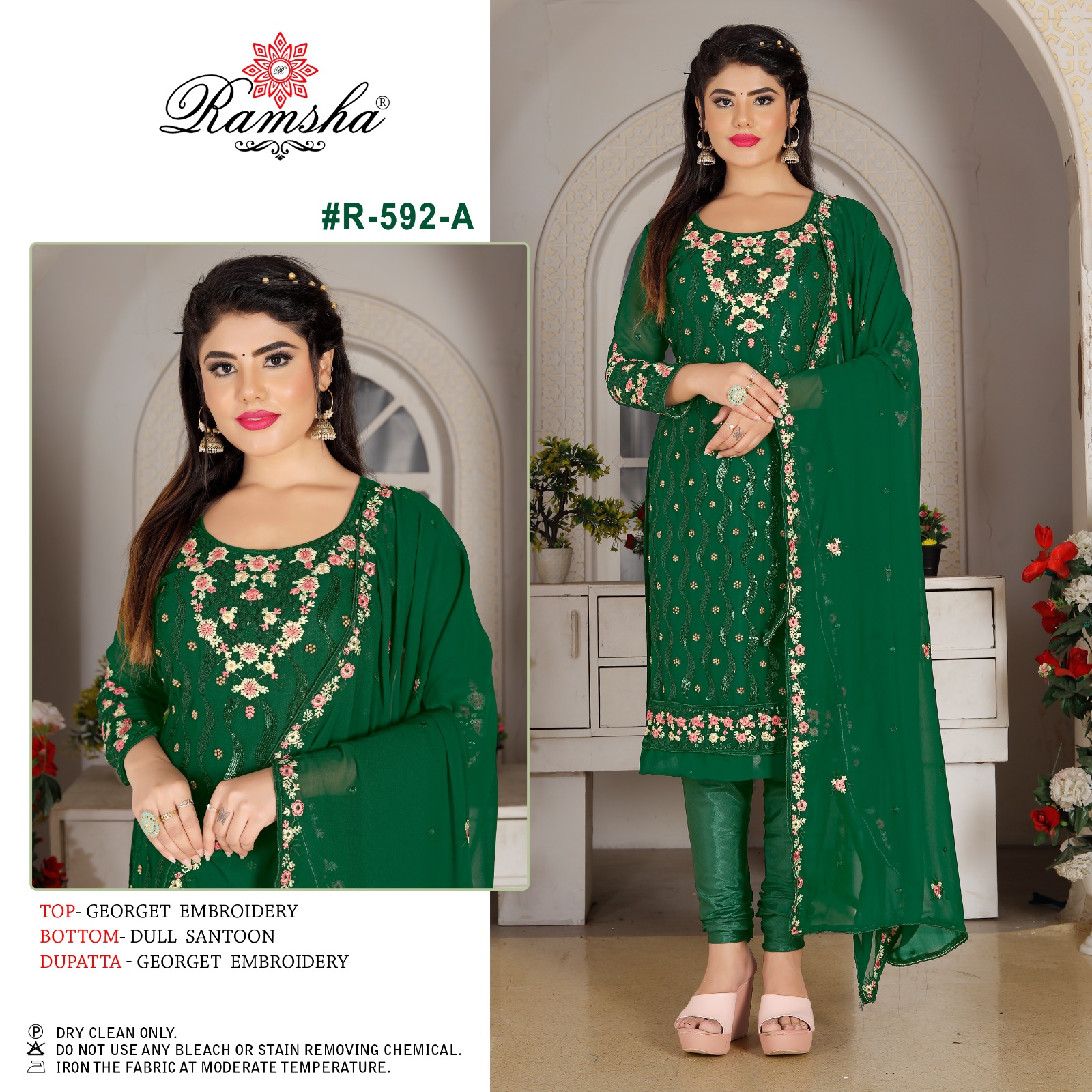 ramsha ramsha r 592 nx georgette gorgeous look salwar suit catalog