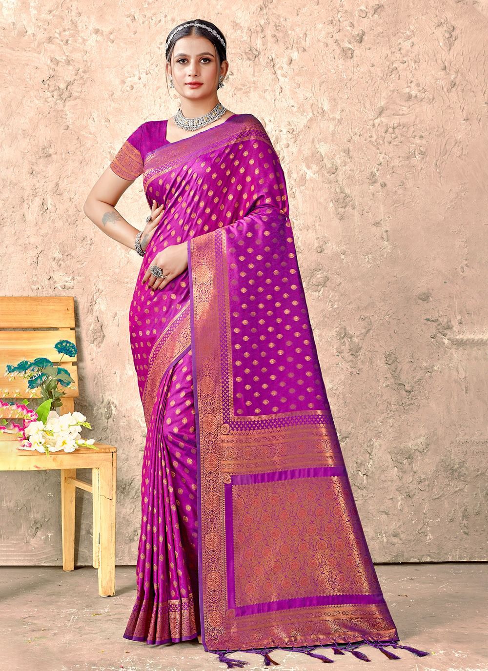 sangam print gulshan silk elegant saree catalog