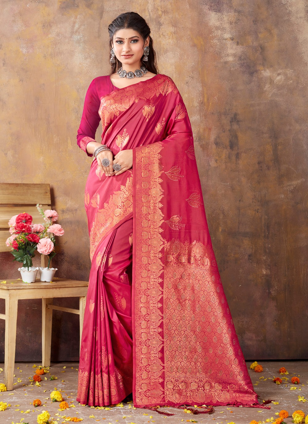 sangam print rajvanshi silk gorgeous look saree catalog