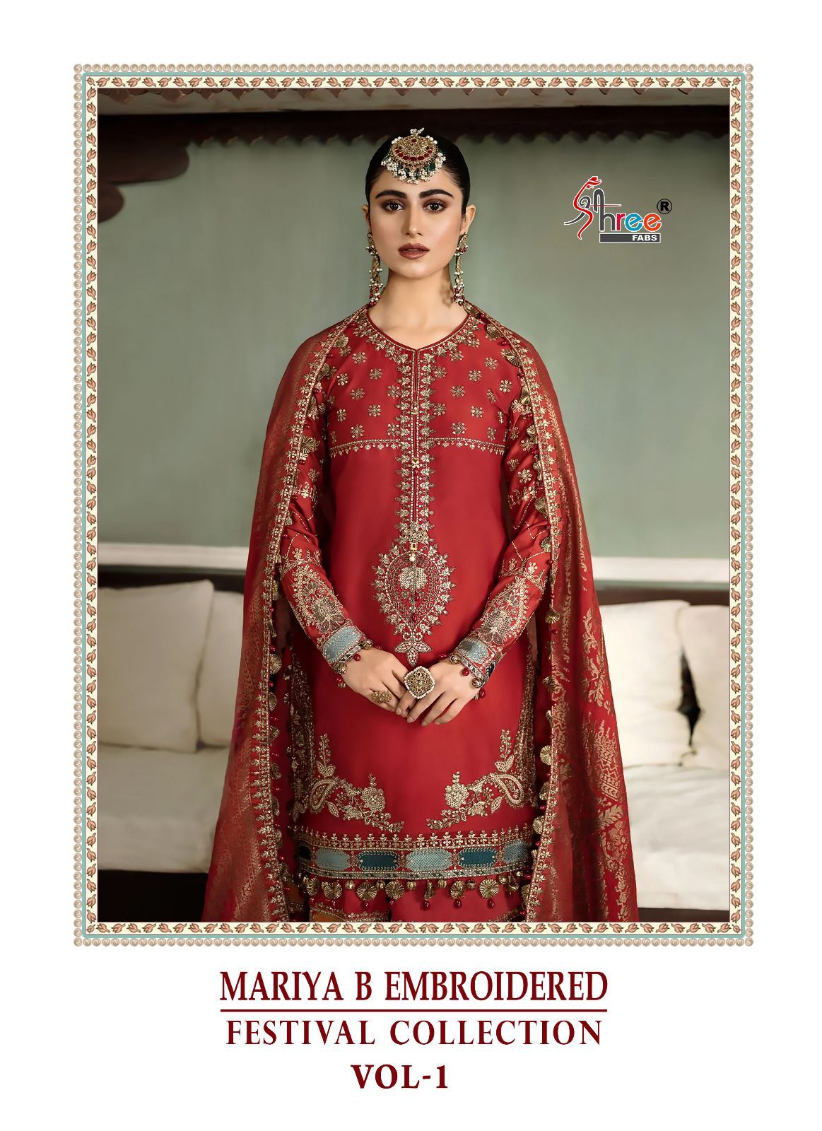 shree fabs Maria b embroidered festival collection vol 1 rayon elegant salwar suit catalog