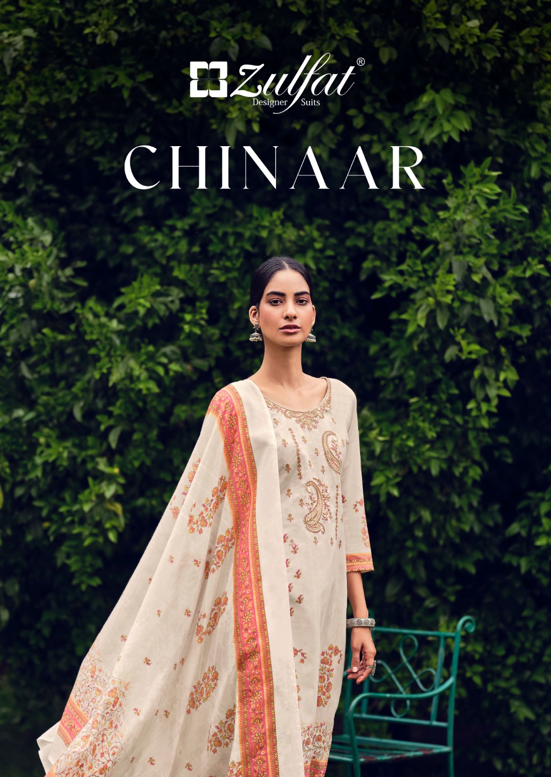 zulfat designer suit chinaar cotton regal look salwar suit catalog