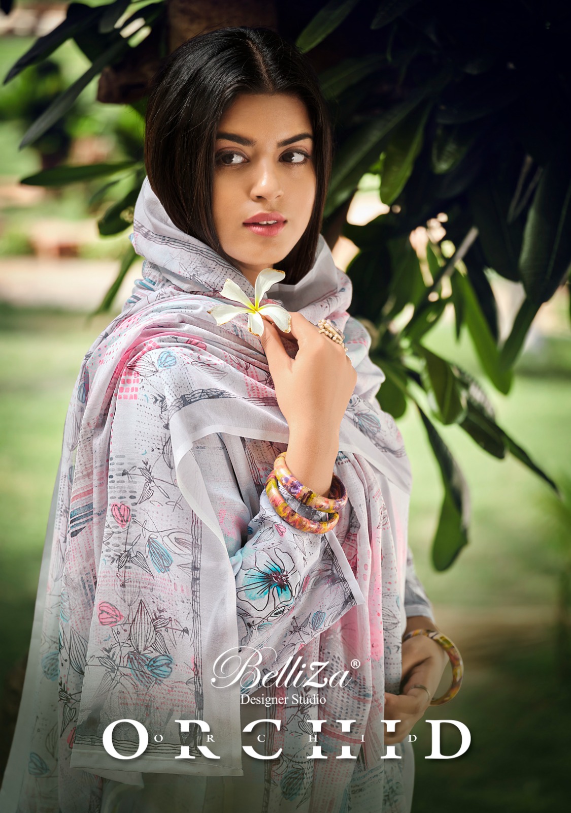 belliza designer studio orchid cotton exclusive print salwar suit catalog