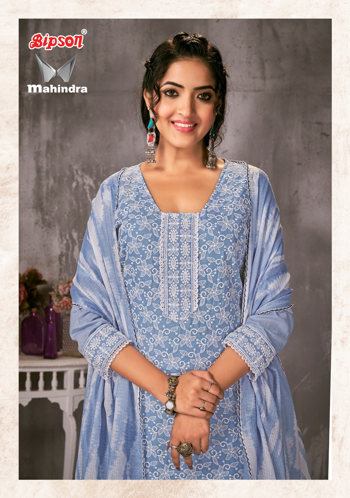 Bipson prints mahindra 2199 cotton exclusive print salwar suit catalog