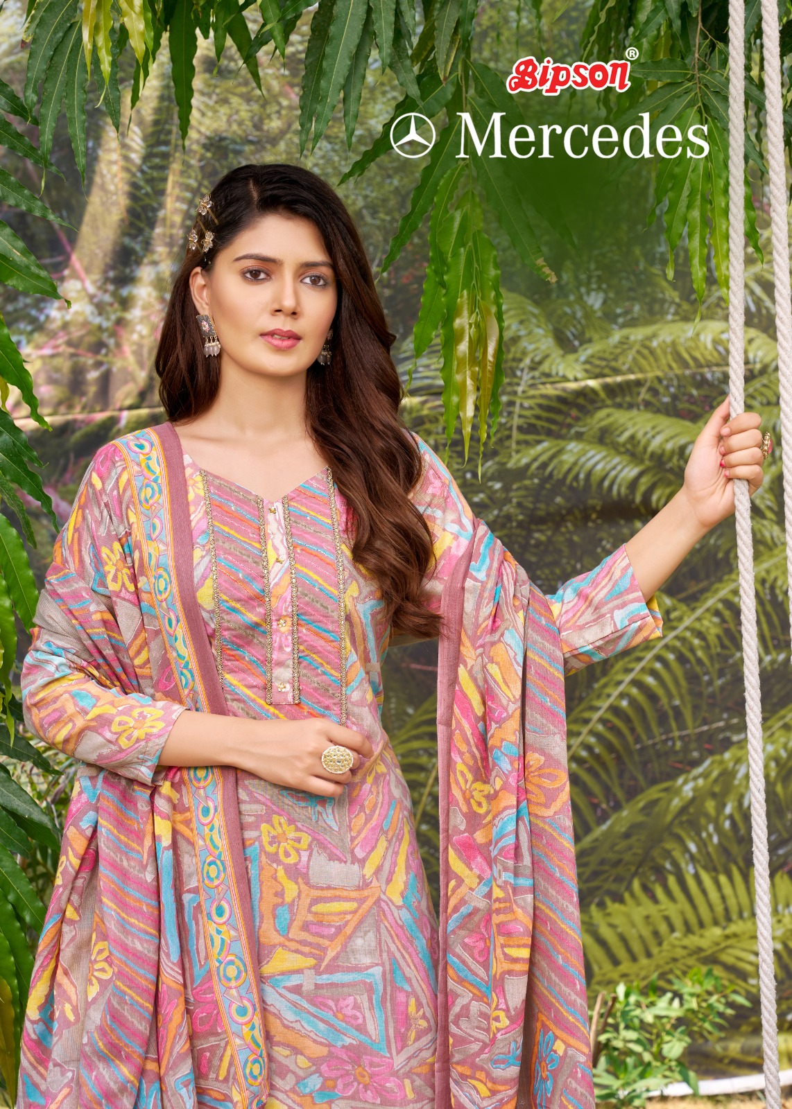 bipson prints mercedes 2163 cotton regal  look salwar suit catalog