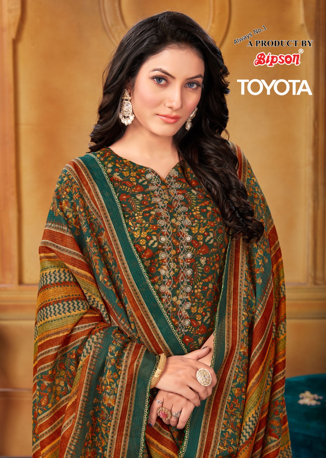 bipson Toyota 2046 cotton grace ful look salwar suit catalog