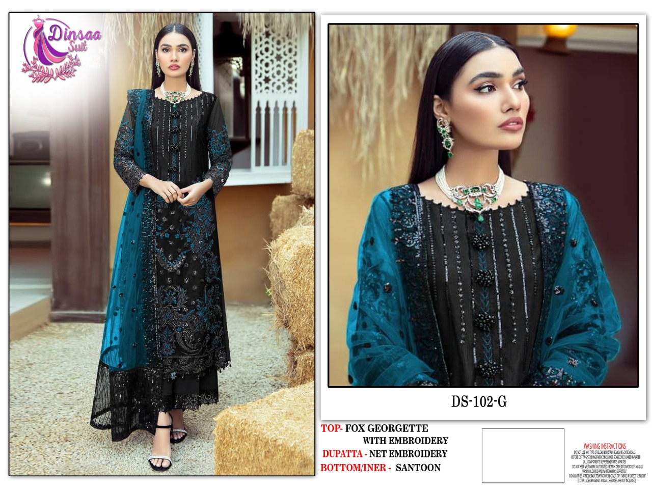 dinsaa suit Dinsaa 102 G Salwar Kameez Georgette Singles