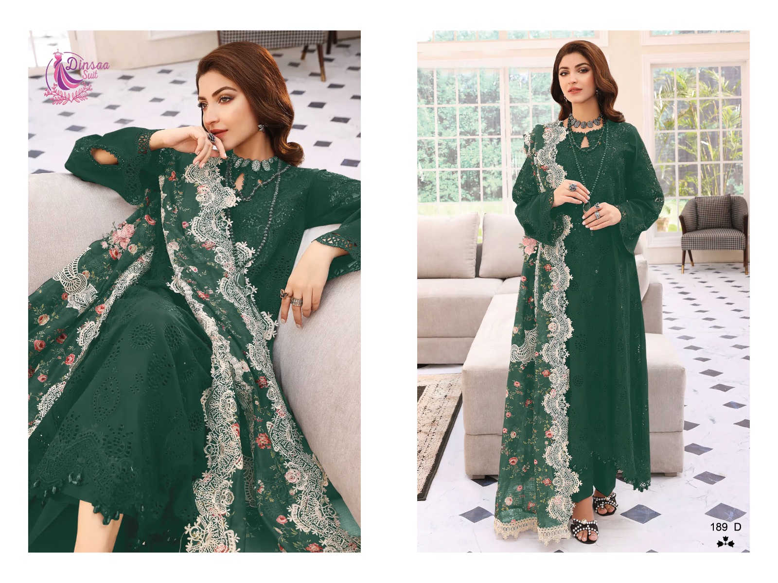 dinsaa suit Dinsaa 189 D Salwar Kameez Cotton Singles