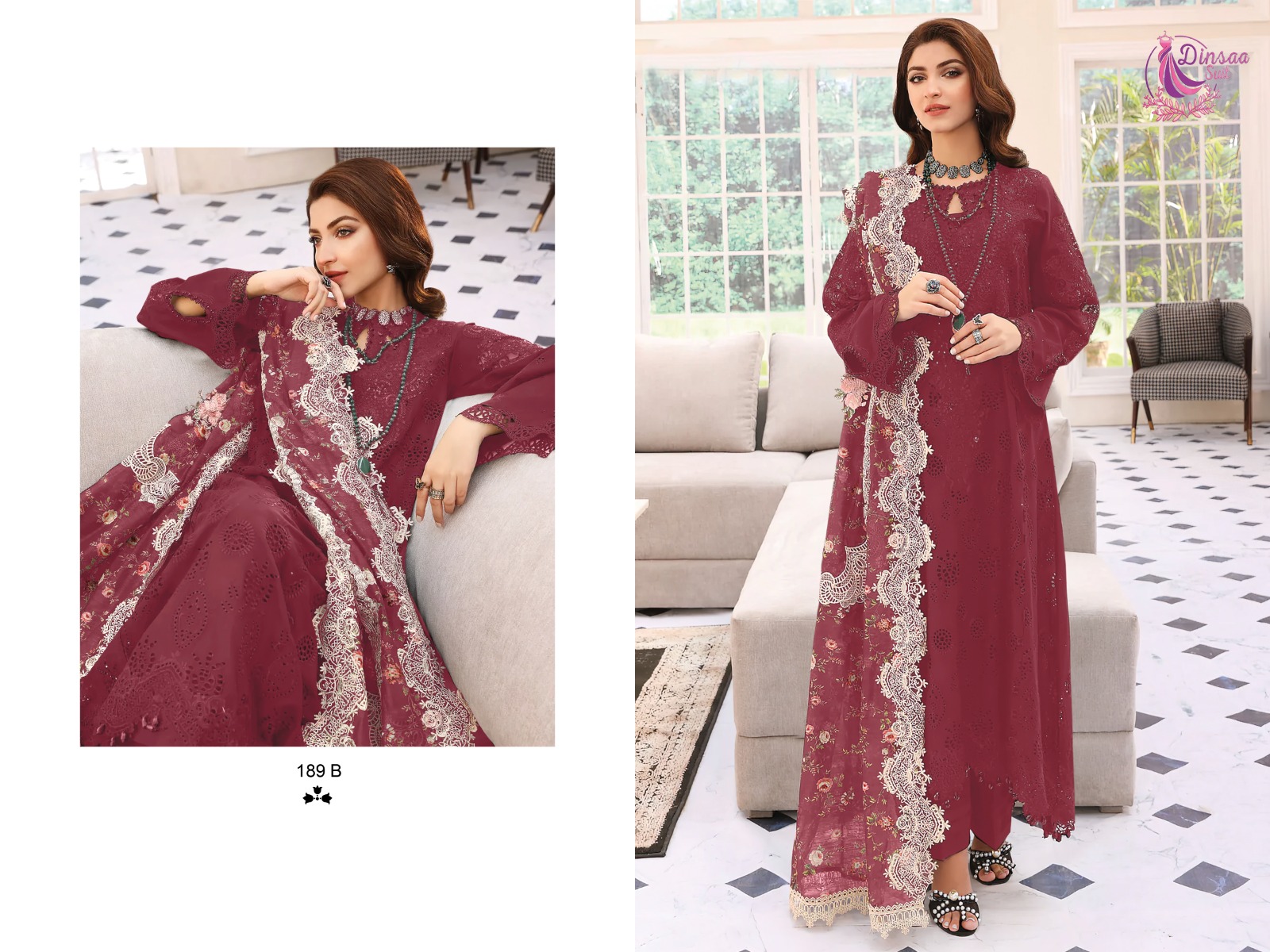 dinsaa suit Dinsaa 189 B Salwar Kameez Cotton Singles