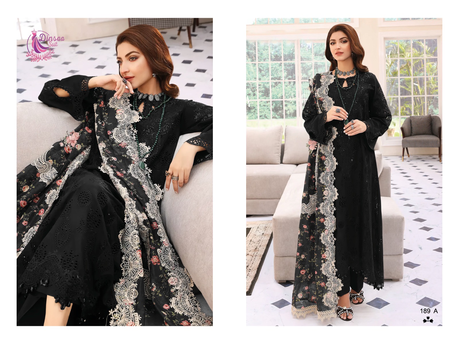 dinsaa suit Dinsaa 189 A  Salwar Kameez Cotton Singles