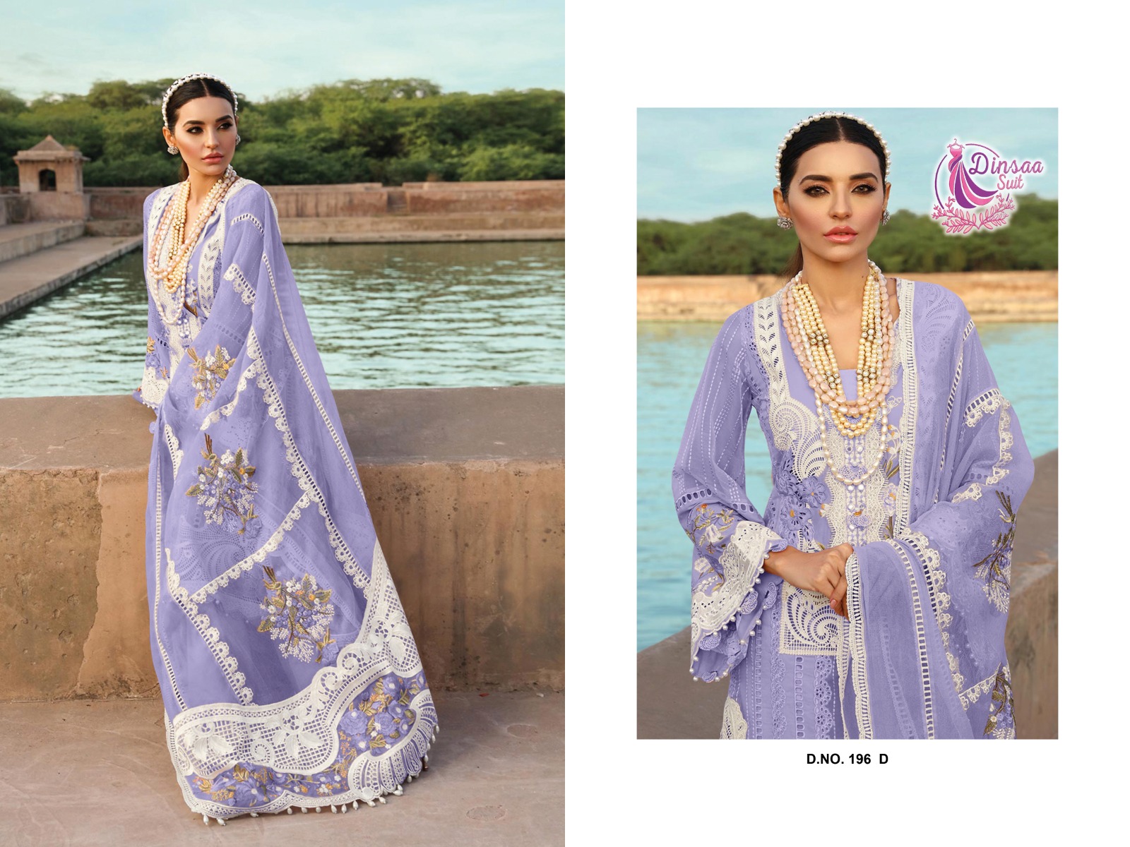 dinsaa suit Dinsaa 196  D  Salwar Kameez Cambric cotton Singles