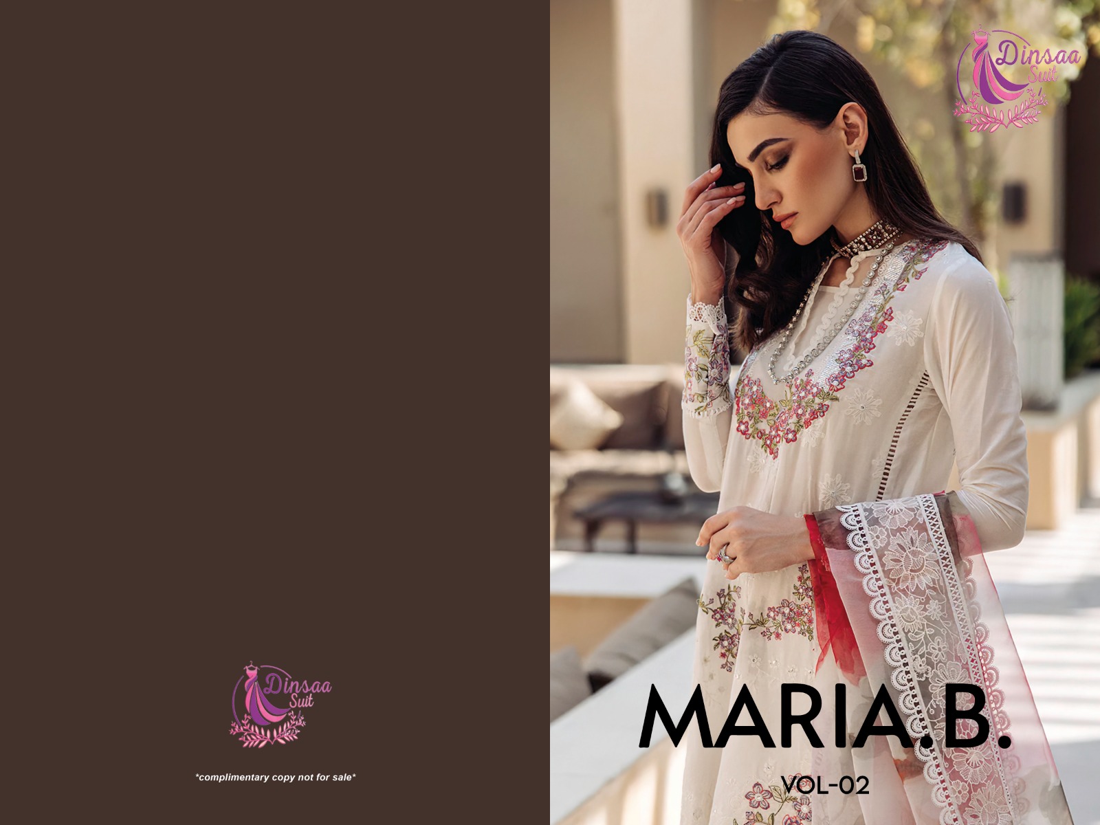 dinsaa suit Maria B Summer Collection Vol 2 cotton regal look salwar suit catalog