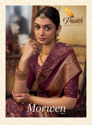 pink lotus pankh Morwen Vol 1 viscose innovative look saree catalog