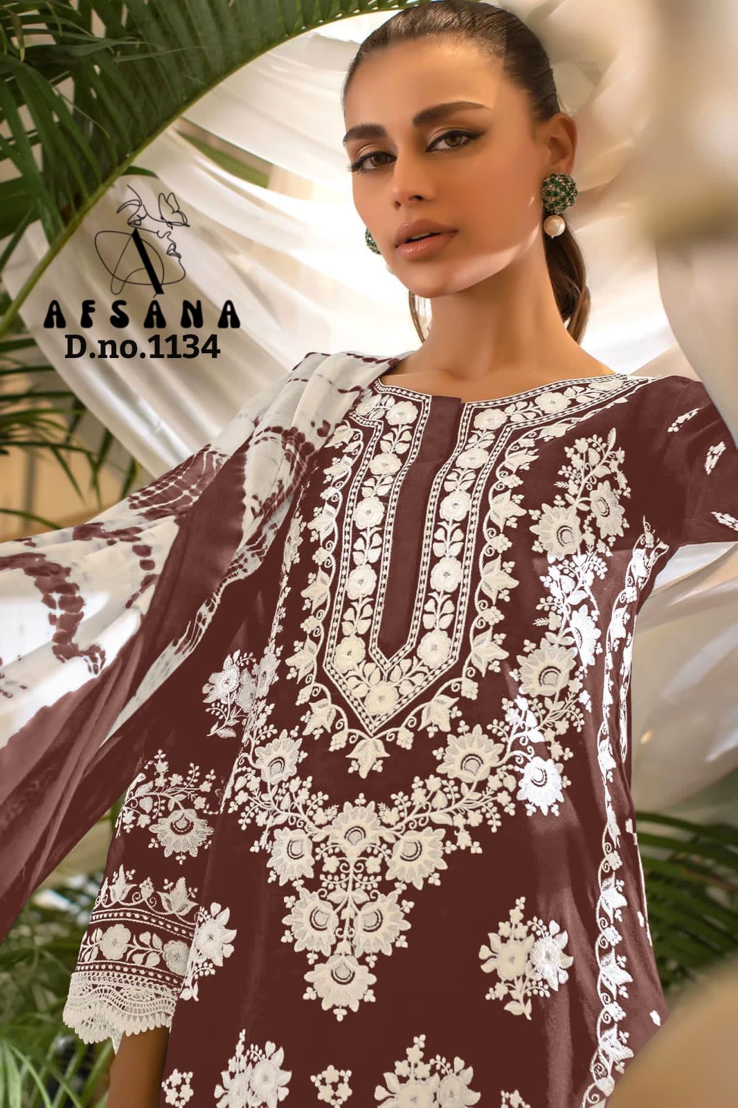 Afsana d no 1134 Georgotte innovative look salwar suit catalog