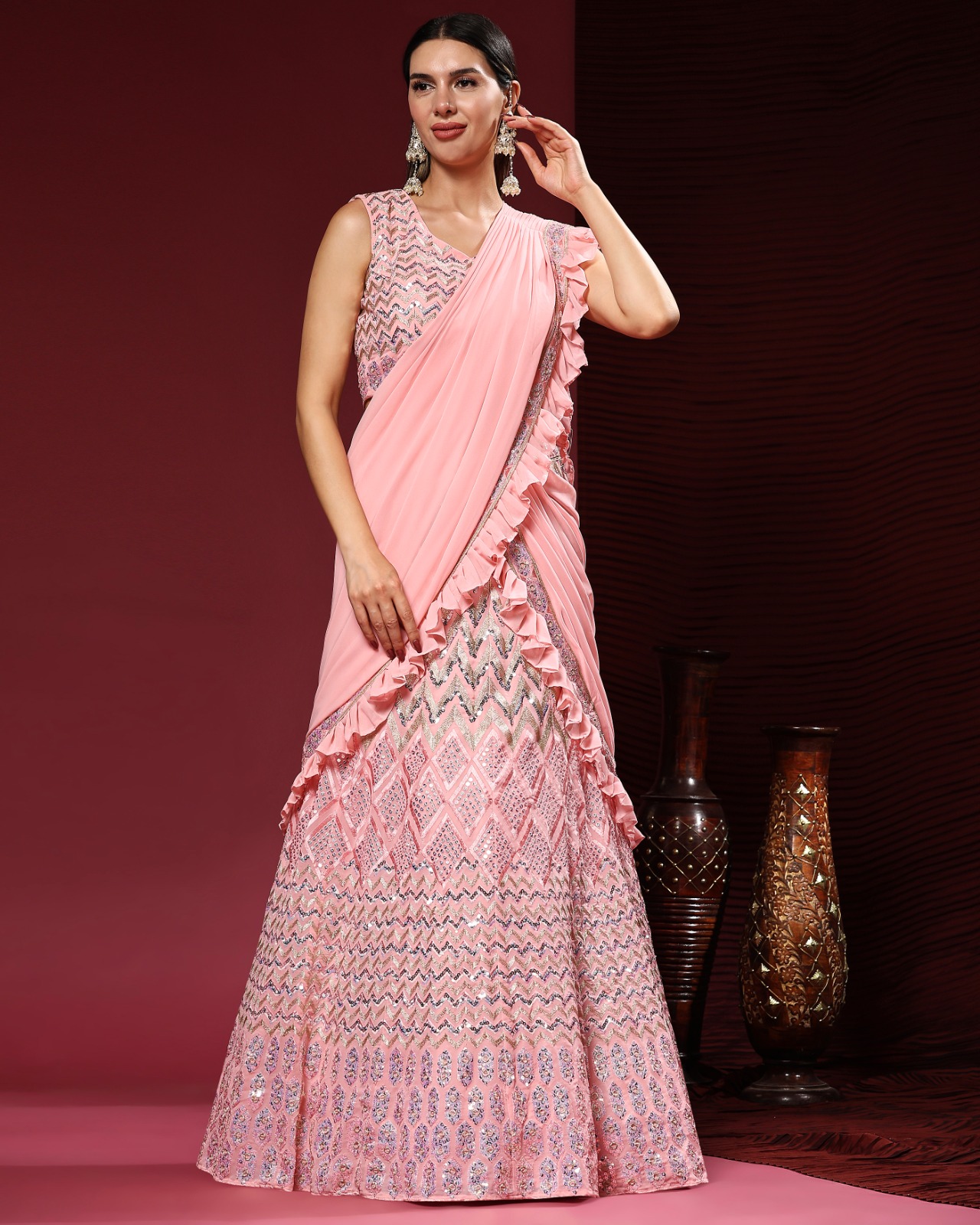 amoha trendz d no c 2008  viscose elegant lehenga catalog