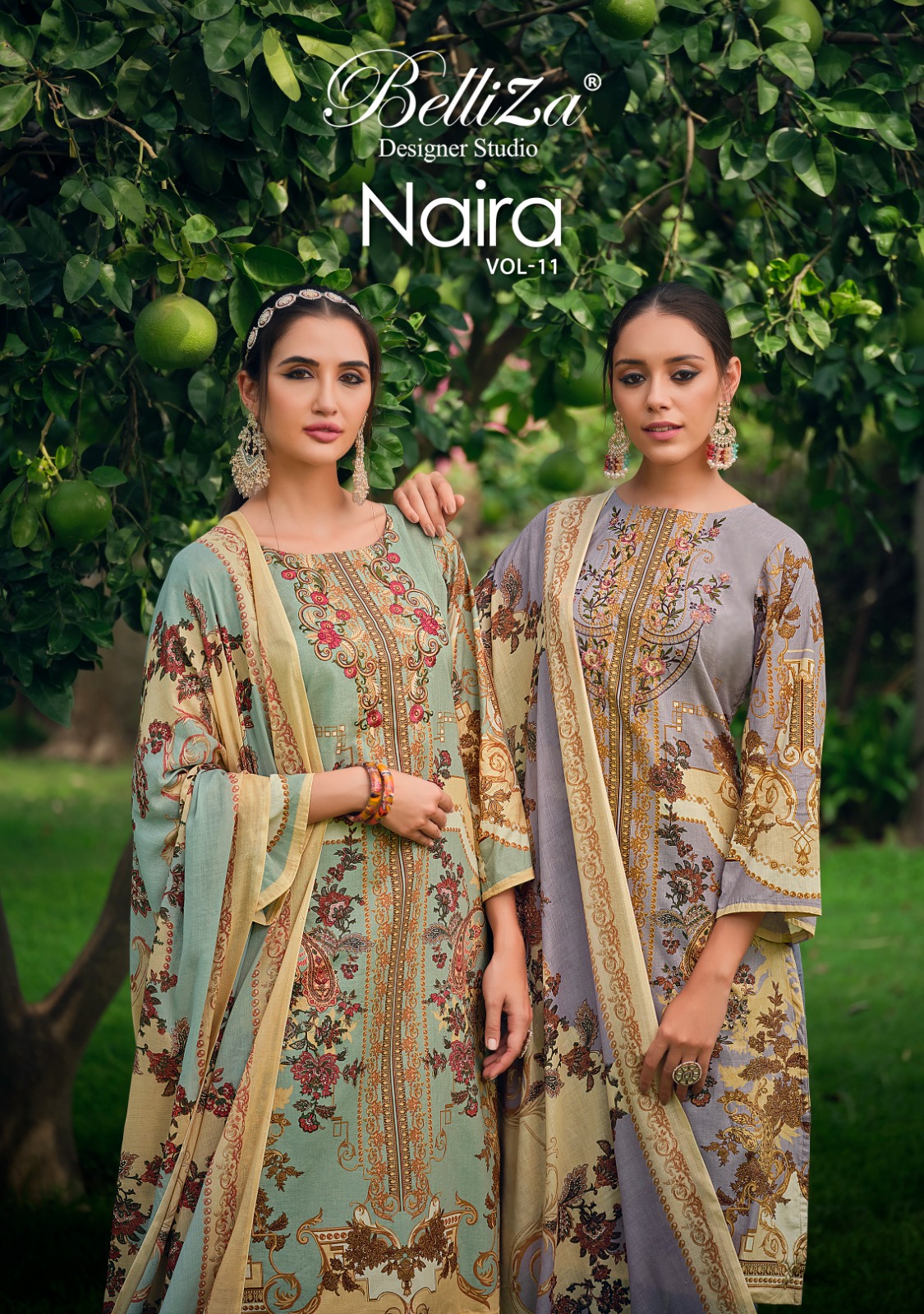 belliza designer studio Naira Vol 11 cotton innovative look salwar suit catalog