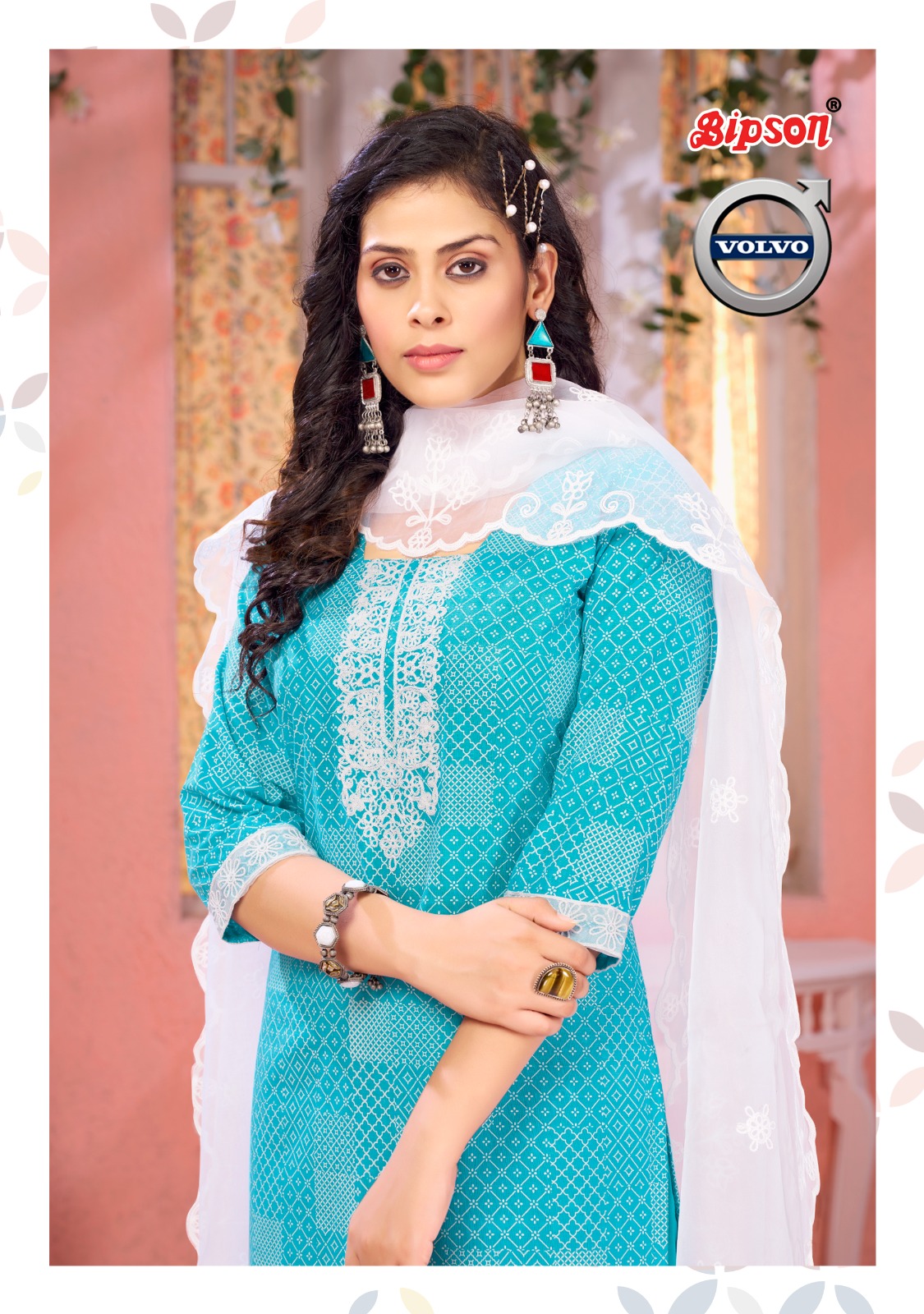 bipson volvo 2218 cotton regal look salwar suit catalog