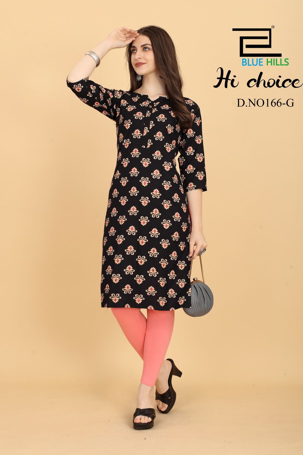 blue hills hichoice rayon decent look kurti catalog