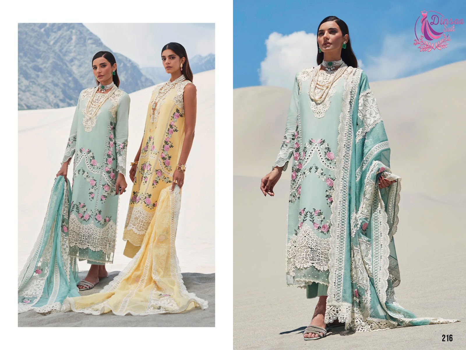 dinsaa suit DINSAA 216 Salwar Kameez Cotton Singles