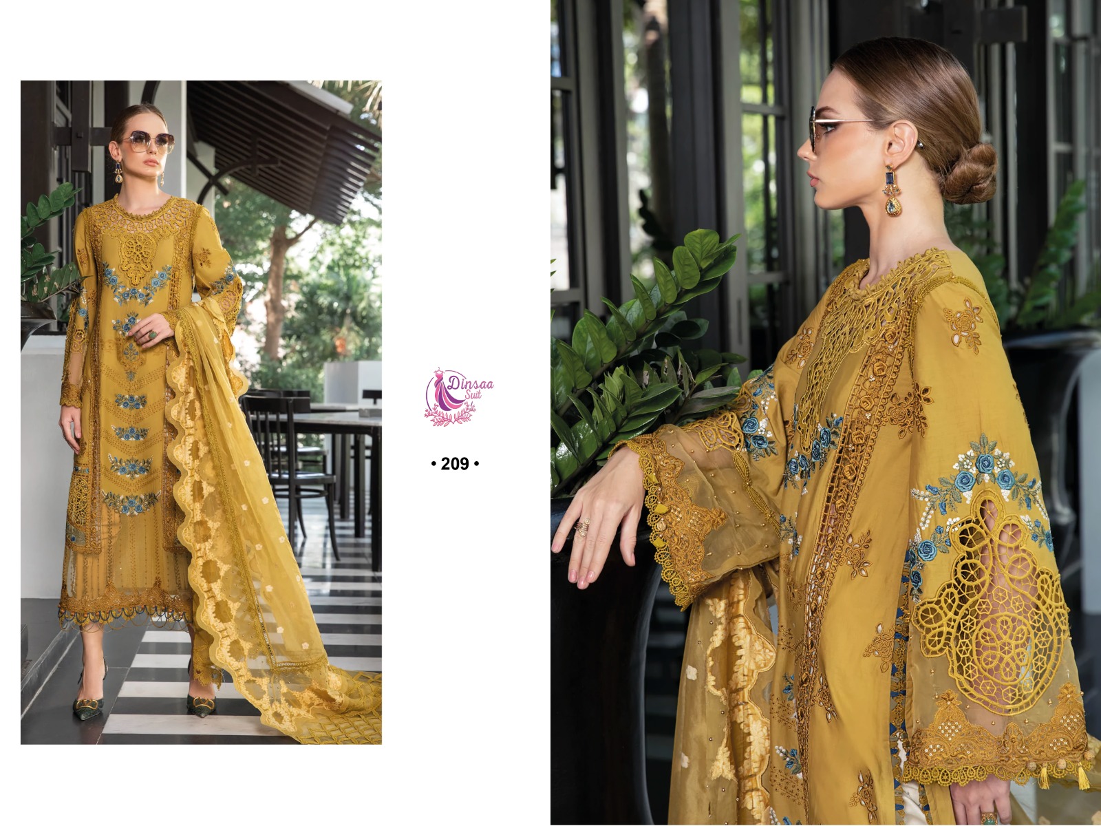 dinsaa suit DINSAA 209 Salwar Kameez Cotton Singles