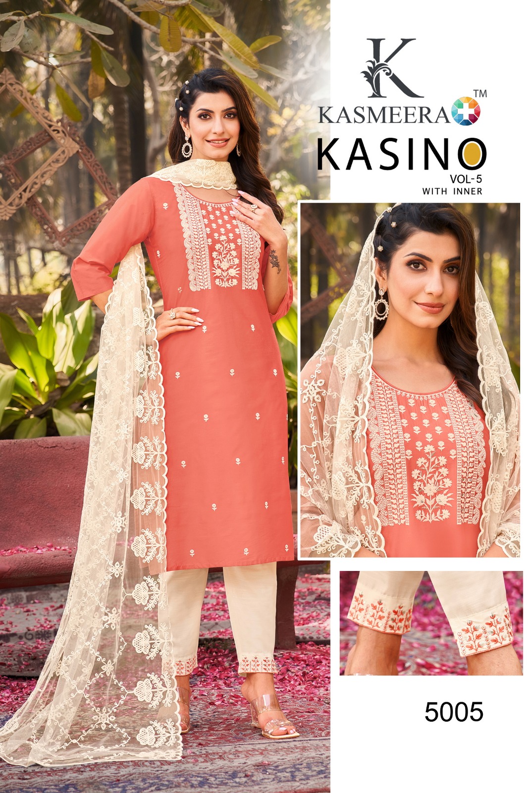 kasmeera plus kasino vol 5 vicose new and modern look top bottom with dupatta catalog