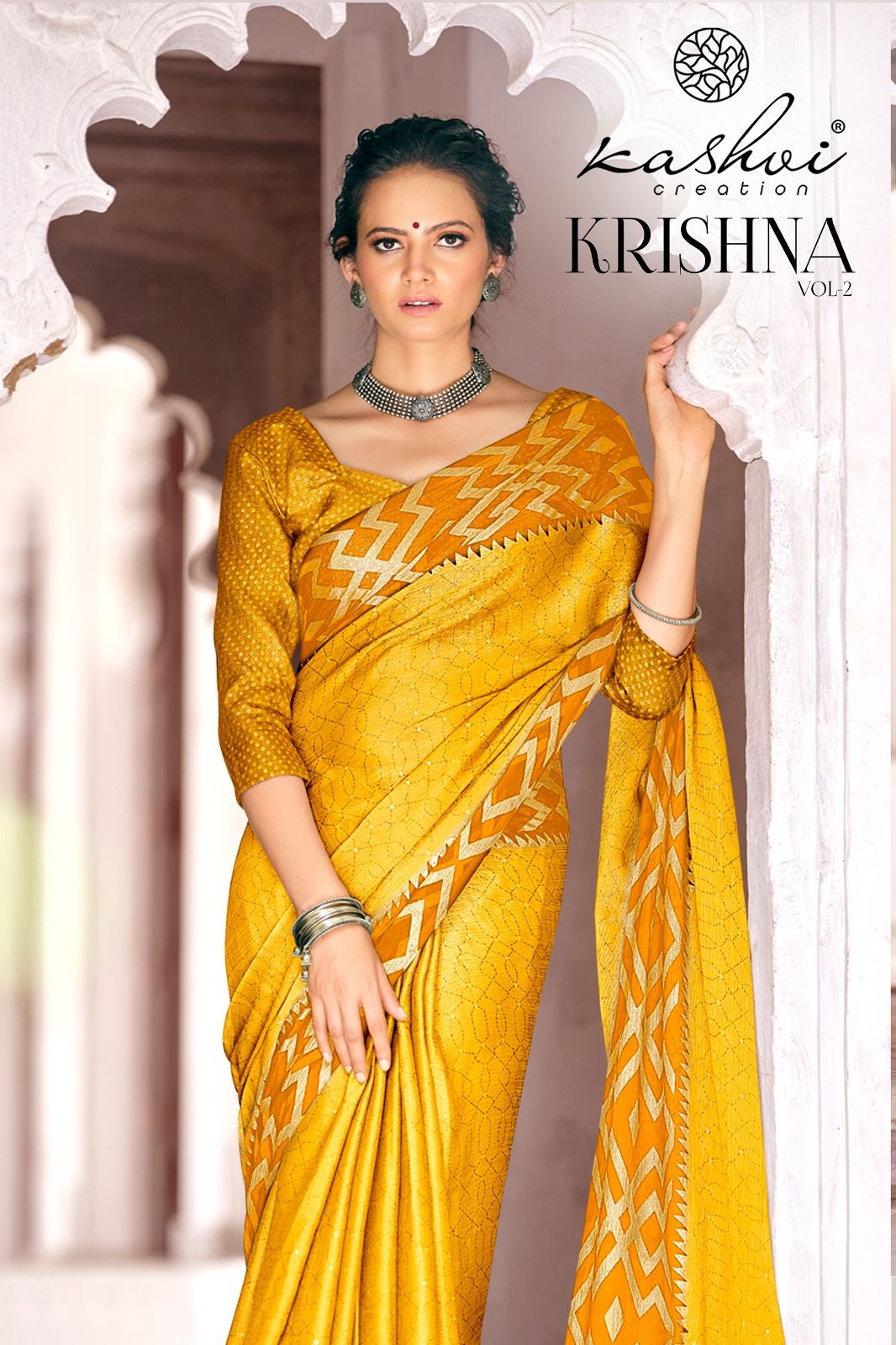 Lt kashvi creation krishna vol 2 chiffon elegant sree catalog