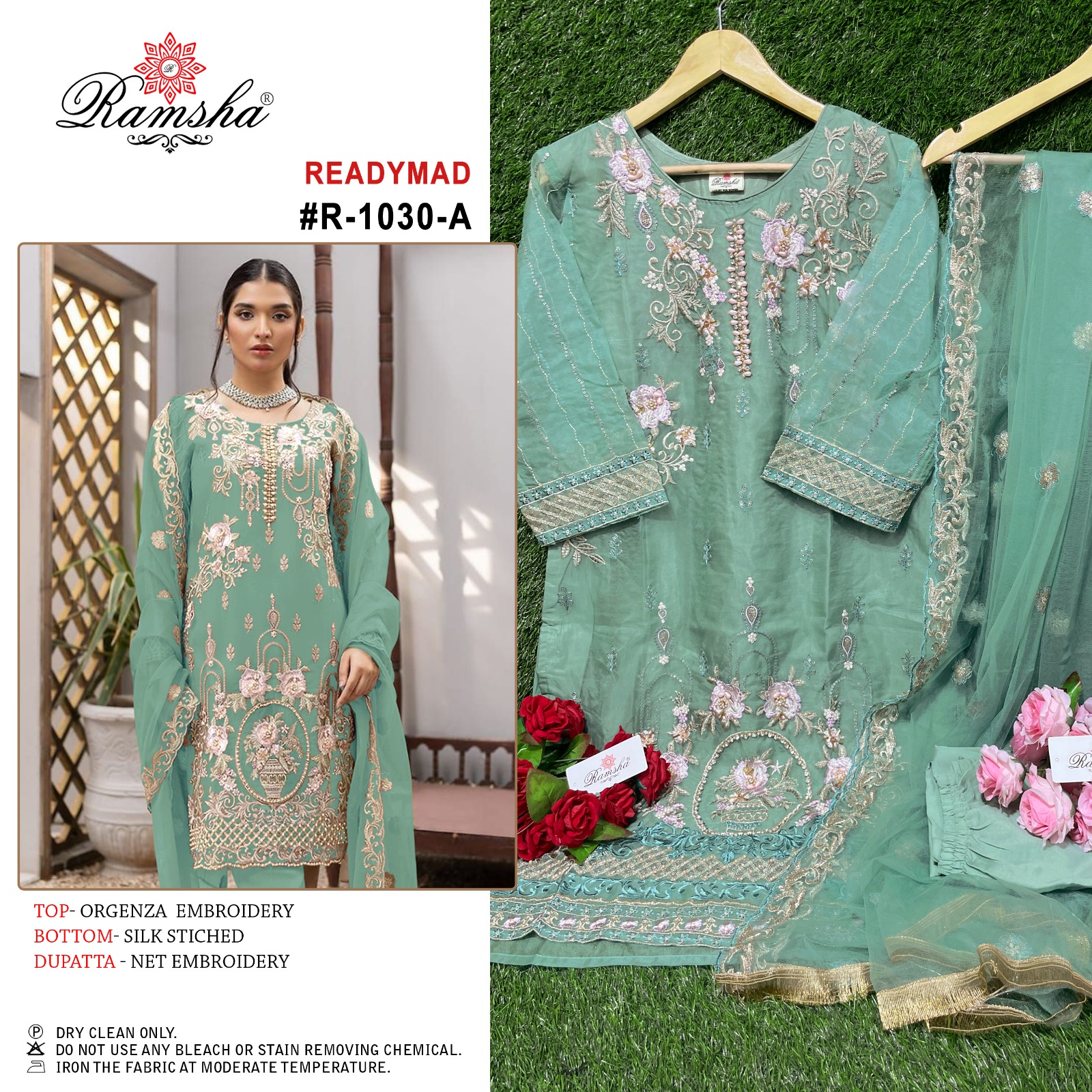 ramsha ramsha r 1030 orgenza attrective embroidery look top bottom with dupatta catalog