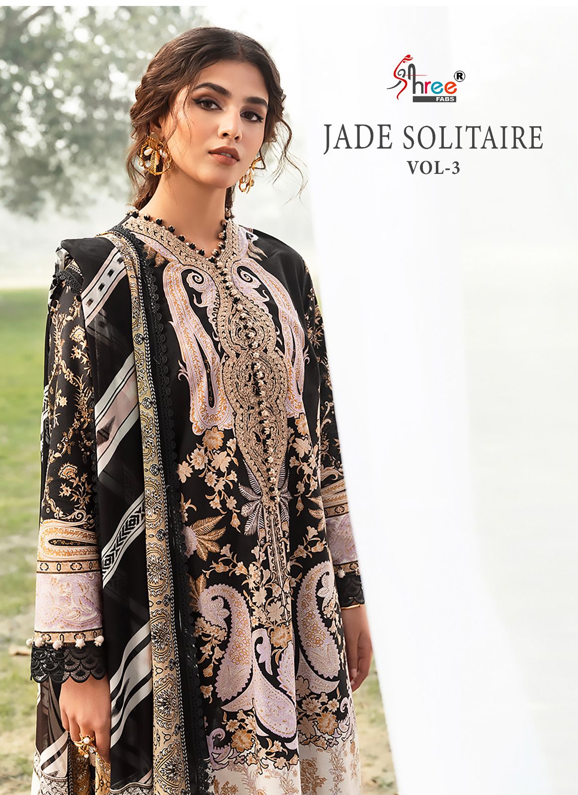 shree fabs Jade Solitaire Vol 3 cotton elegant look salwar suit with shiffon dupatta catalog