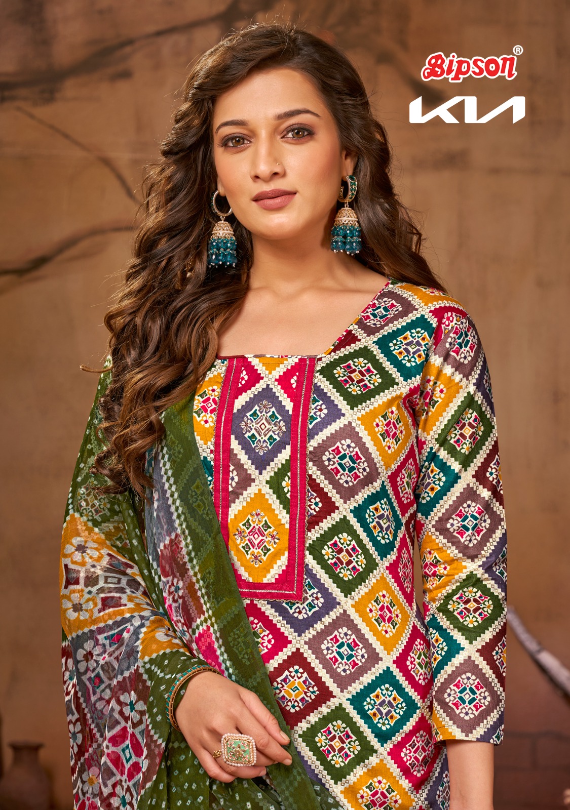 bipson kia 2250 cotton attrctive look salwar suit catalog