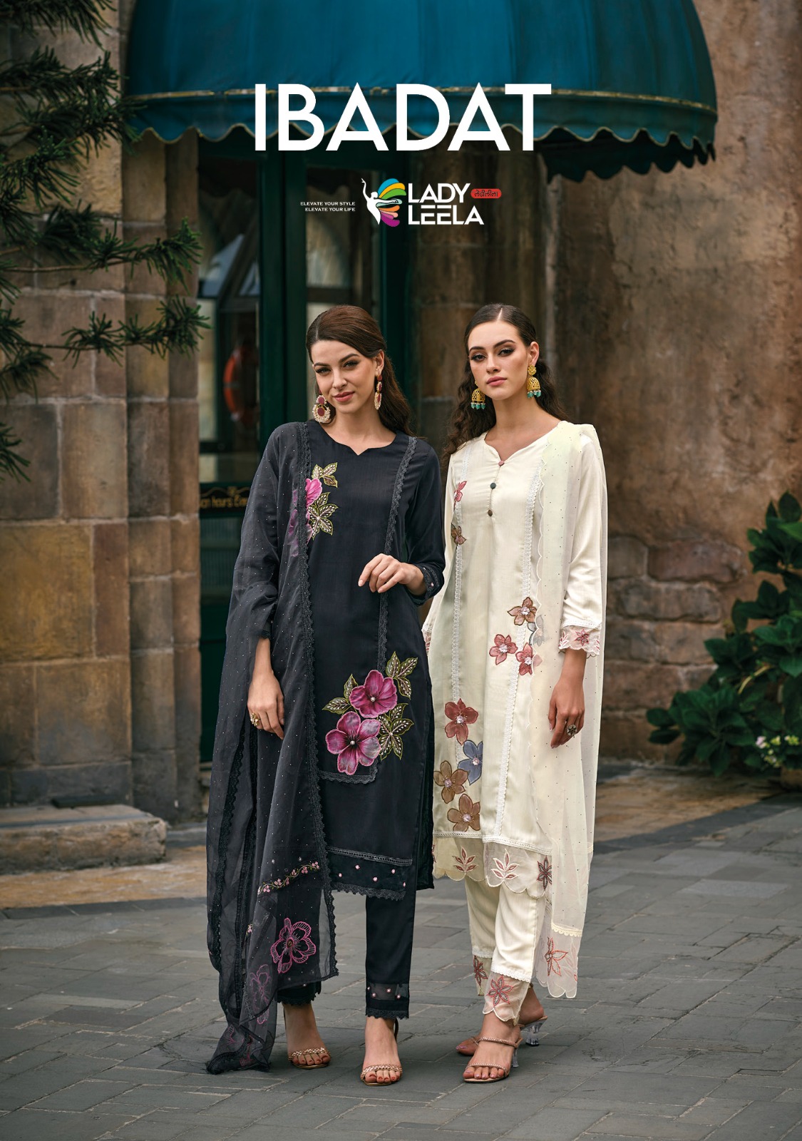 lady leela ibadat viscose innovative look kurti pant with dupatta catalog