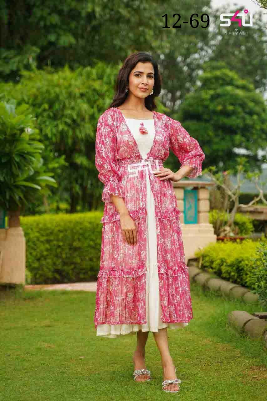 s4u d no 12-69 fancy fency look kurti size set