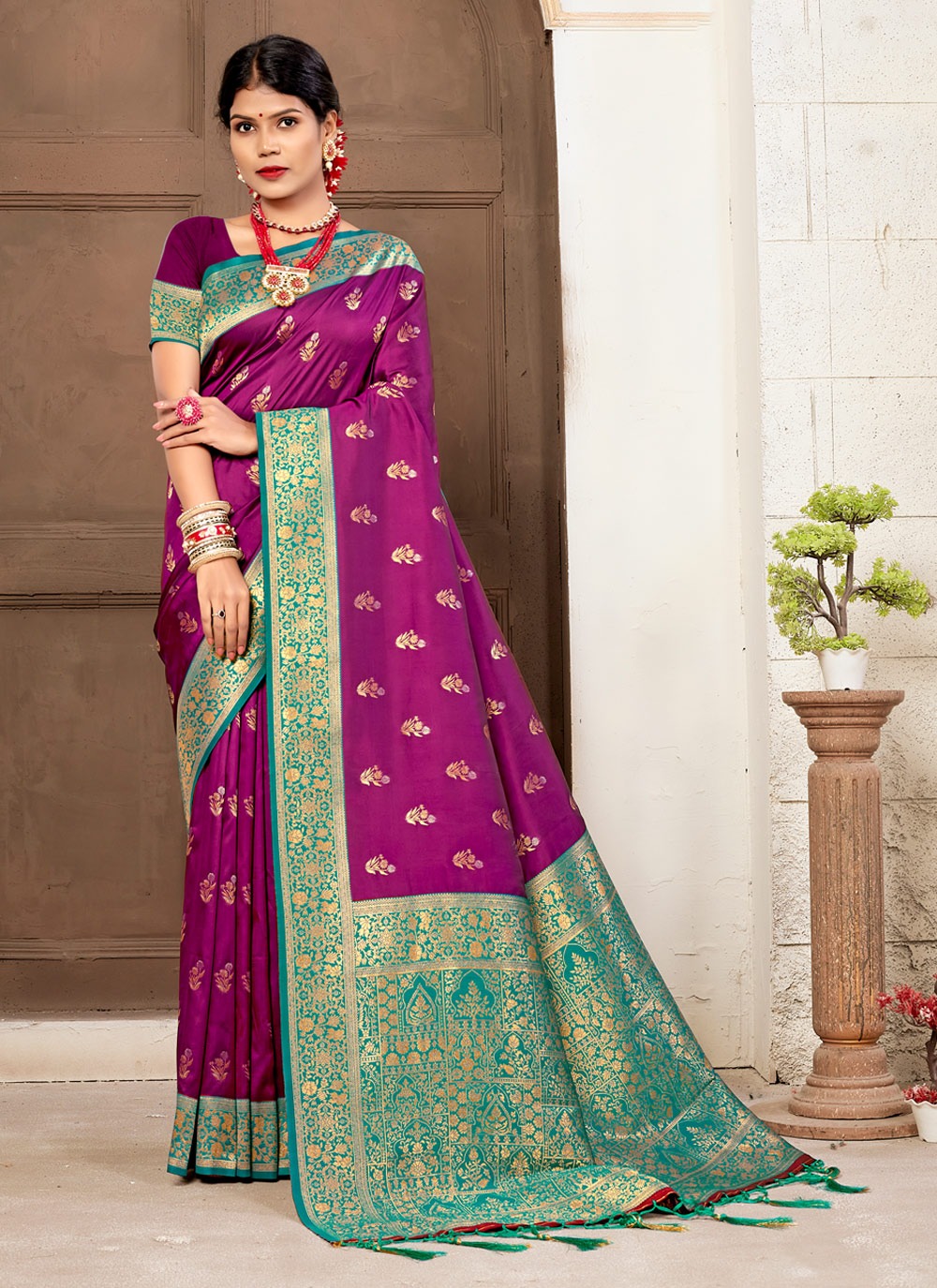 sangam print parampara banarsi silk elegant saree catalog