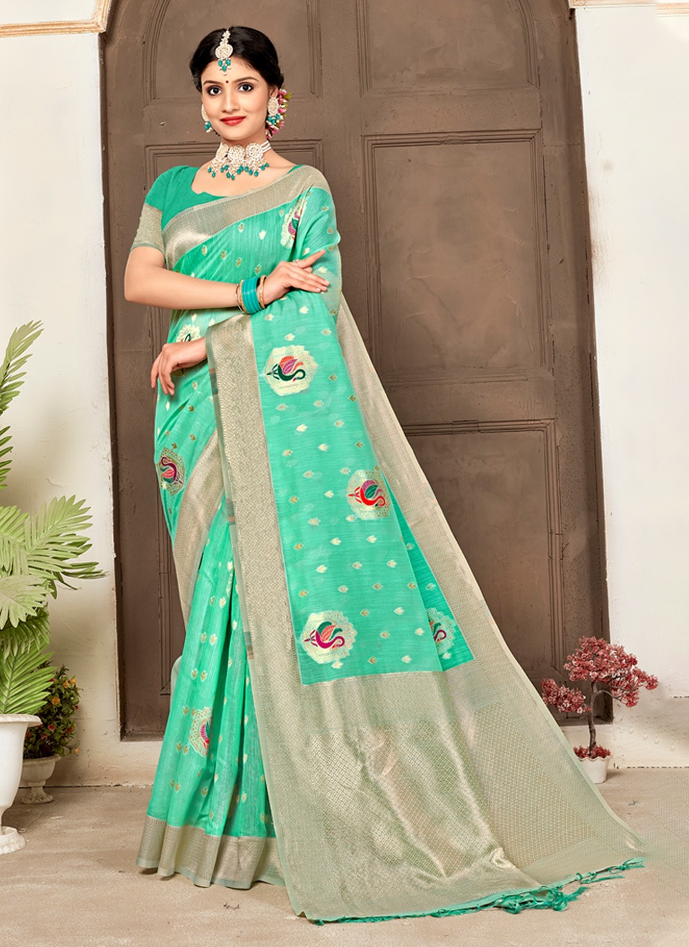 sangam print rajgharana cotton elegant look saree catalog