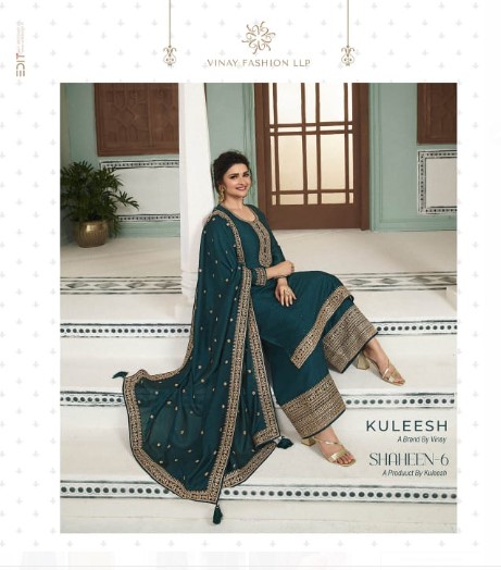 vinay fashion kuleesh shaheen 6 georgett elegant look salwar suit catalog