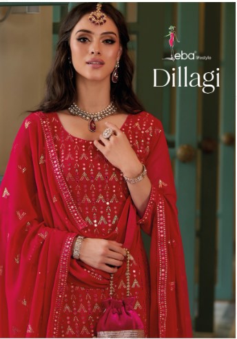 eba dillagi bluming georgette decent look salwar suit catalog