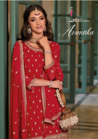 eba lifestyle avantika baluming georgette  attrective look salwar suit catalog