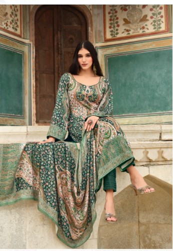 fida international aakrash wool exclusive print salwar suit catalog