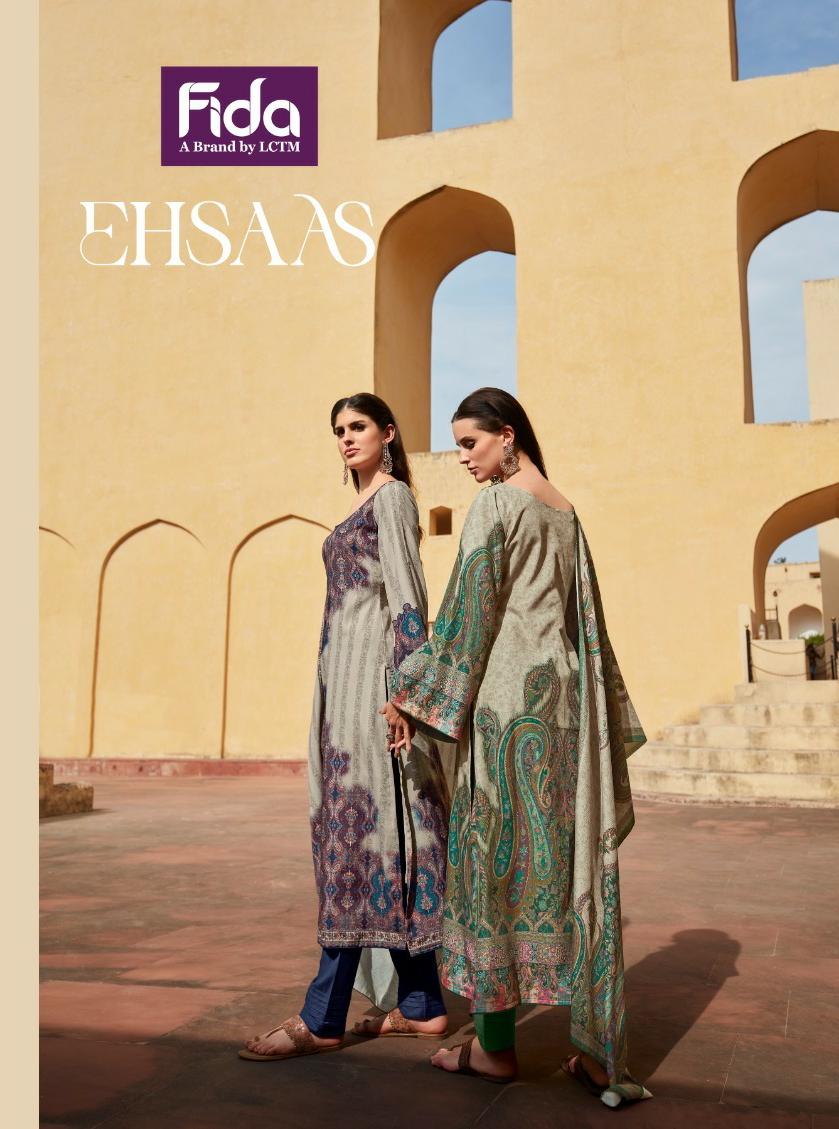 fida international ehsaas digital kashmiri wool attrective look salwar suit cataloug