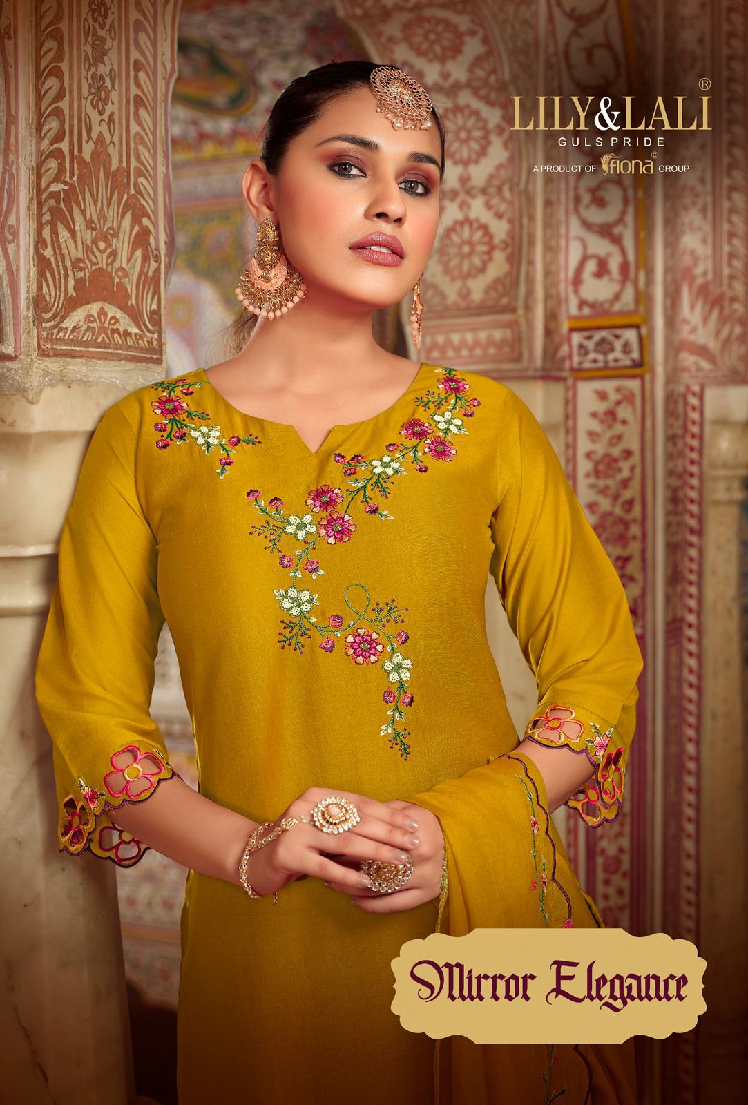 lily and lali mirror elegance bemberg silk elegant top bottom with dupatta catalog