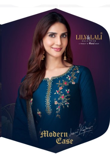 lily and lali modern ease viscose new and modern look top bottom with dupatta catalog