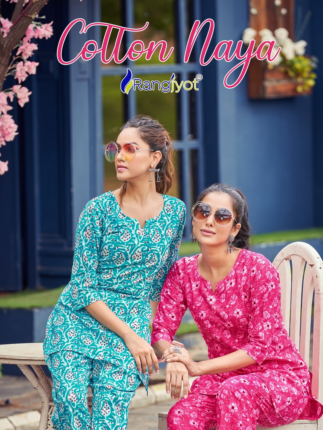 rangjyot cotton naya cotton exclusive print top pant catalog