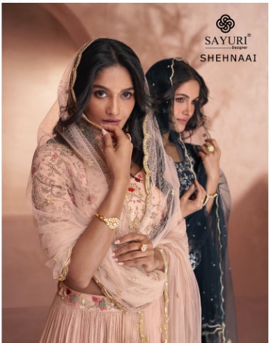 sayuri shehnaai primium silk festivre look lehngha catalog